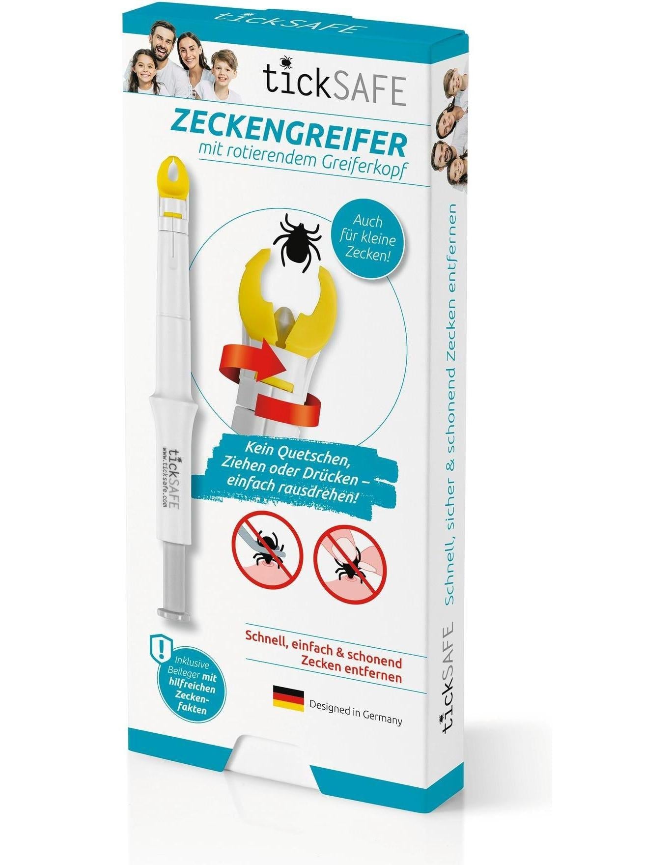 tickSAFE Zeckenentferner Mensch, weiss/gelb