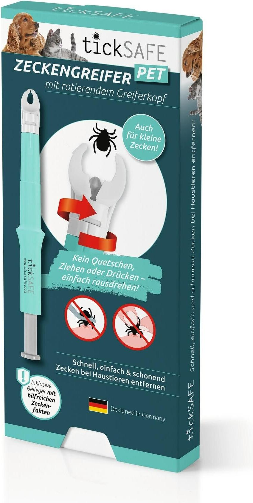 tickSAFE Zeckenentferner Tier, türkis/weiss