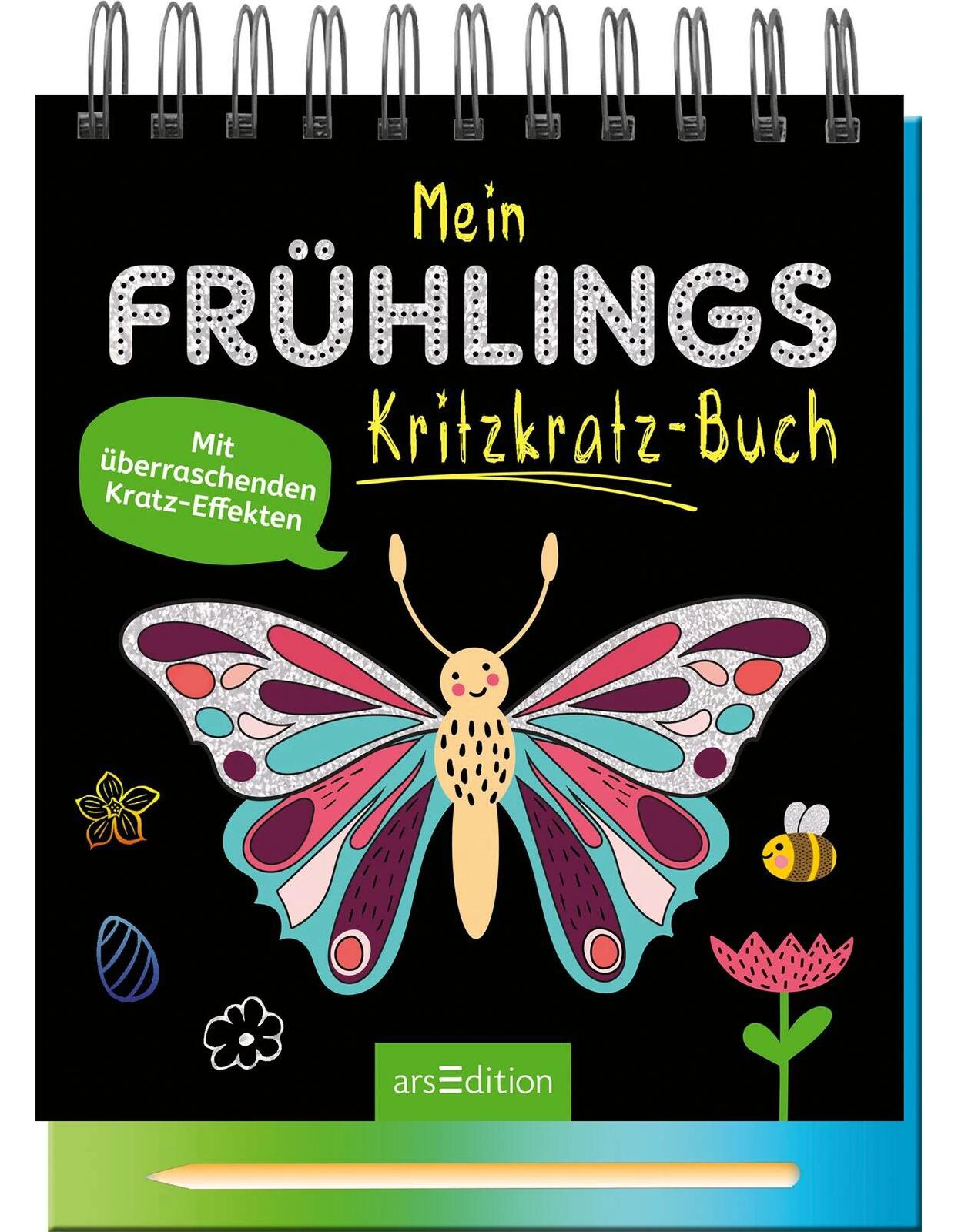 Ars Edition Mein Frühlings-Kritzkratz-Buch (Deutsch, 2024)