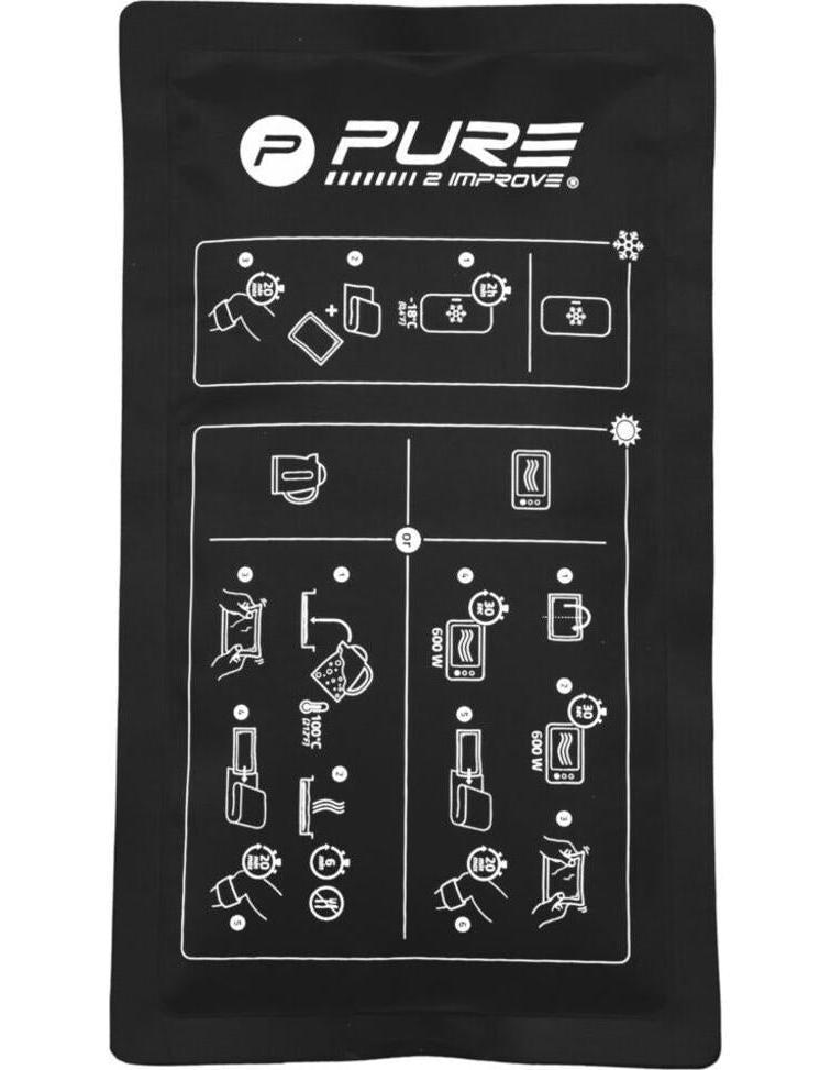 Pure2improve Heiss-Kalt-Packung (Schwarz, 23cm × 13cm)