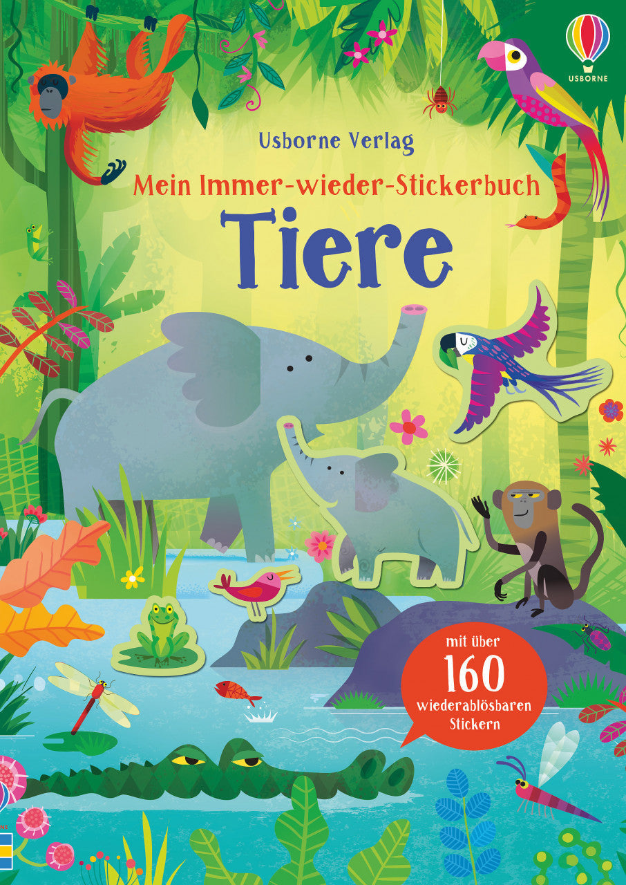 Usborne Publishing Mein Immer-wieder-Stickerbuch: Tiere