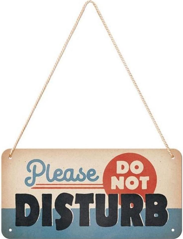 Nostalgic-Art Merchandising Schild Do Not Disturb 20 x 10 cm, Metall (20 x 10 cm)