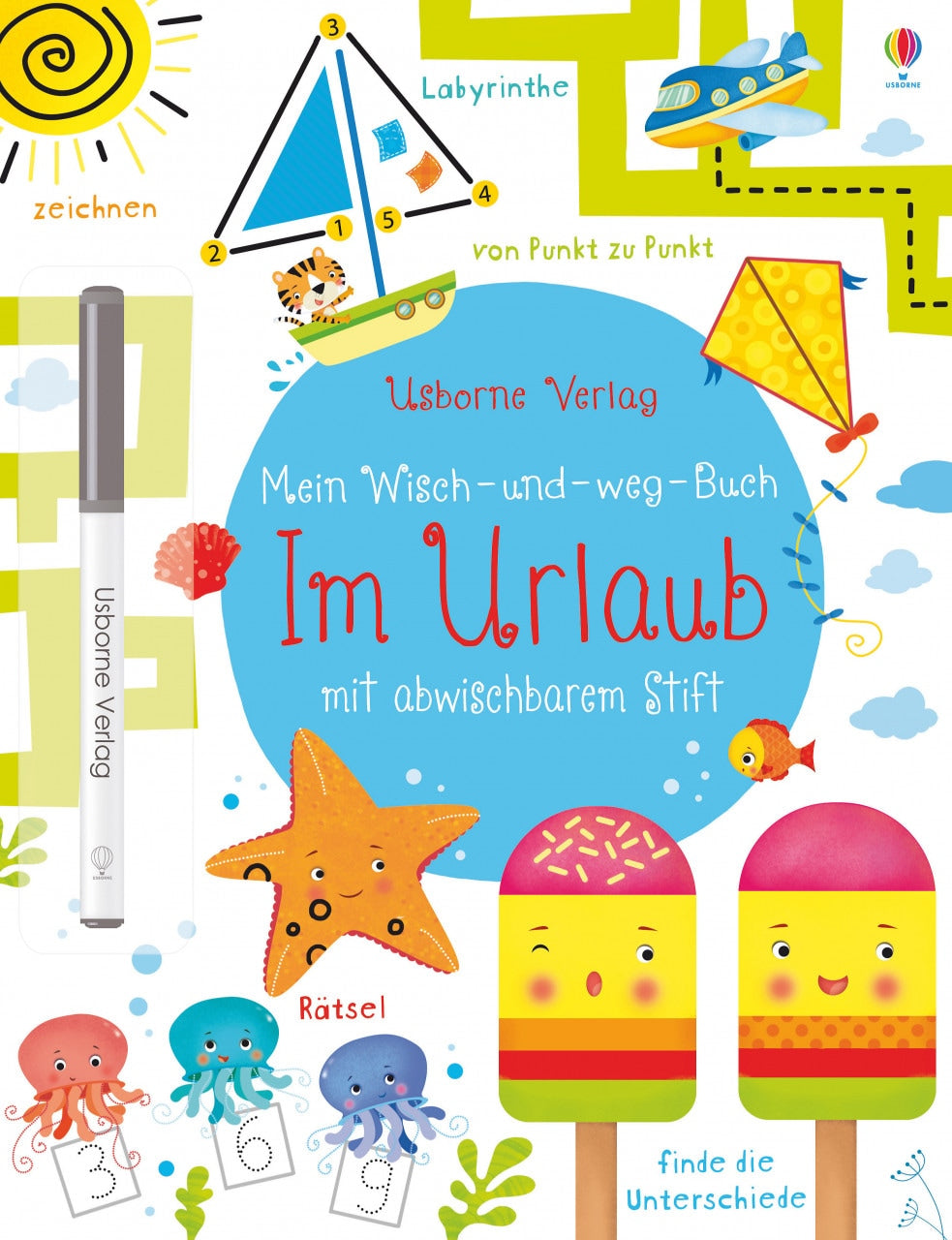 Usborne Publishing Mein Wisch-und-weg-Buch: Im Urlaub (Deutsch, 2016, Kirsteen Robson)
