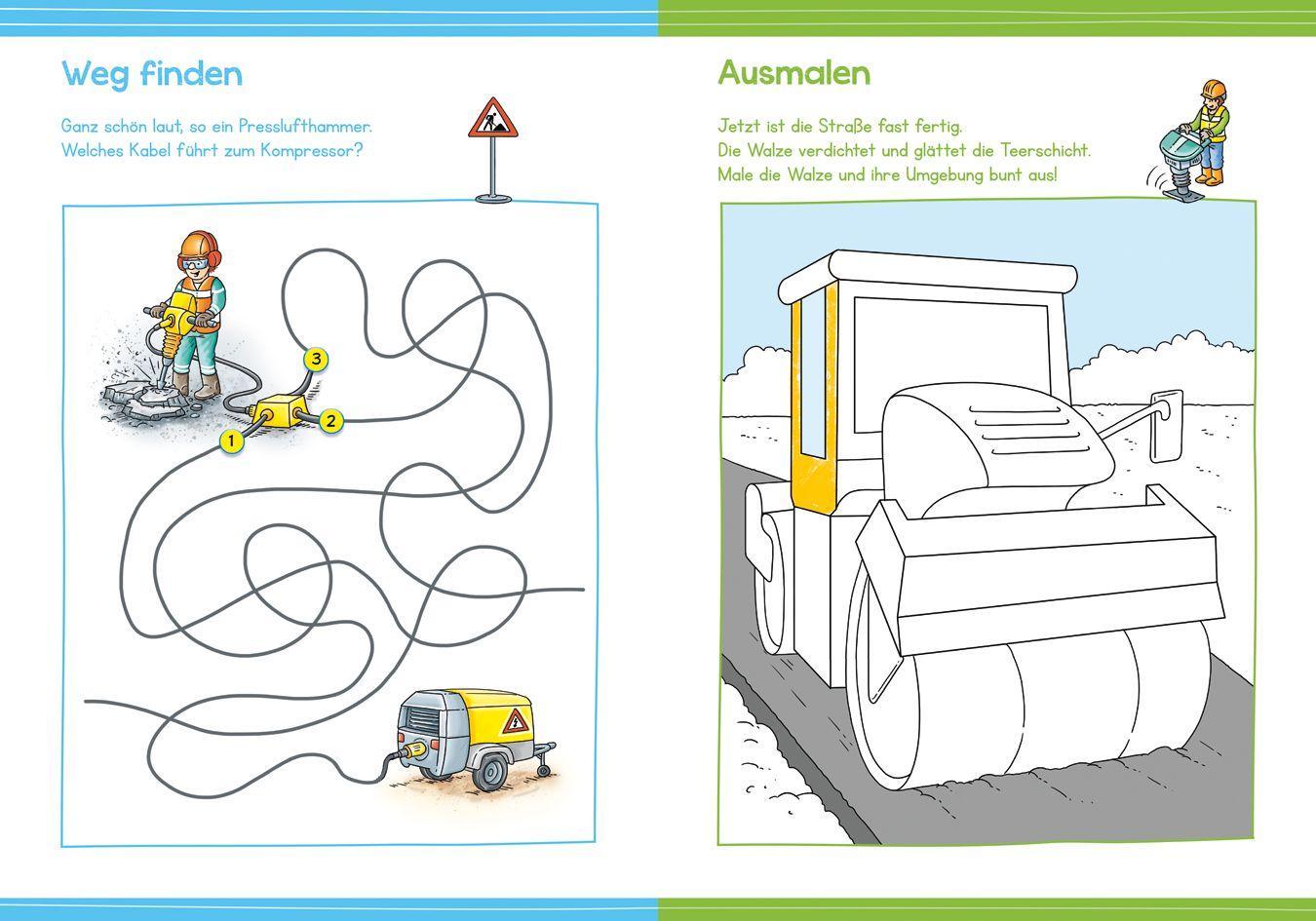 Tessloff Malen und Rätseln für Kindergartenkinder. Baustelle (Deutsch, 2021, Stefan Lohr)