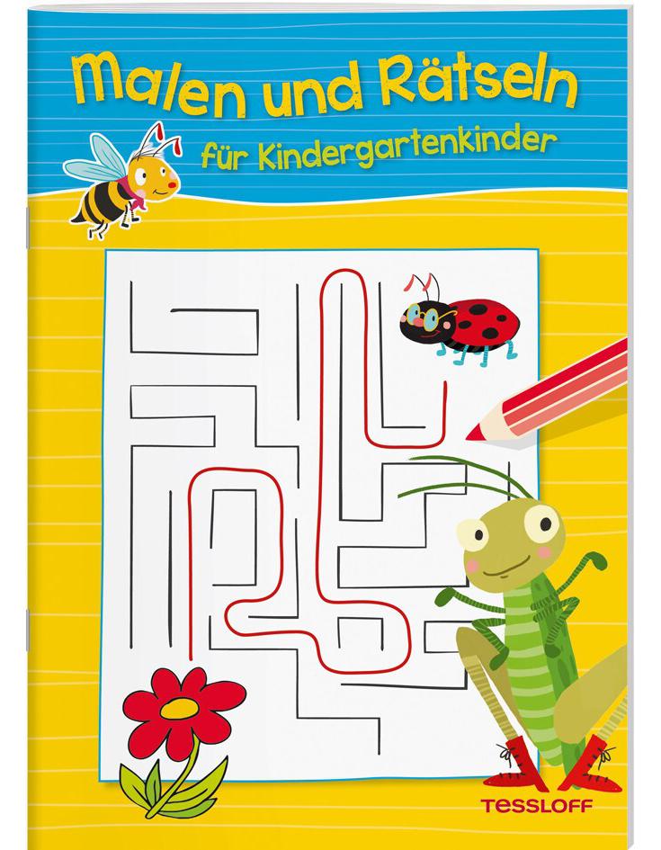 Tessloff Malen und Rätseln für Kindergartenkinder (Deutsch, 2017, Günter Wongel, Oli Poppins, Norbert Pautner, Johannes Blendinger, Ute Haller)