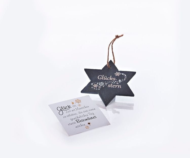 Geschenkset "Glücksstern" aus Schiefer