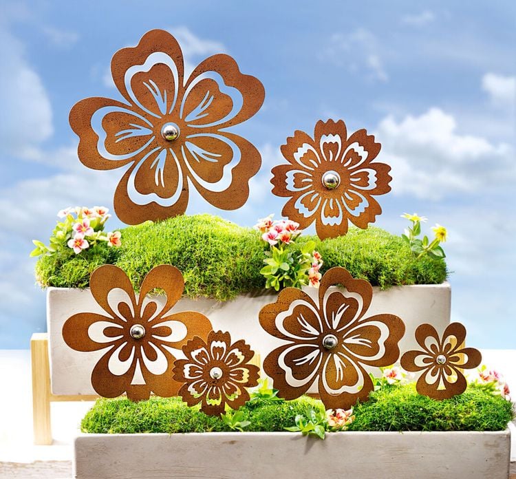 Dekostecker "Blümchen", 6er-Set