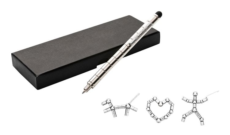 Magnetischer Kugelschreiber Geschicklichkeit, silber