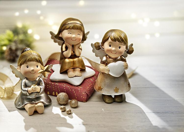 Dekofiguren "Engelkinder" 3er-Set