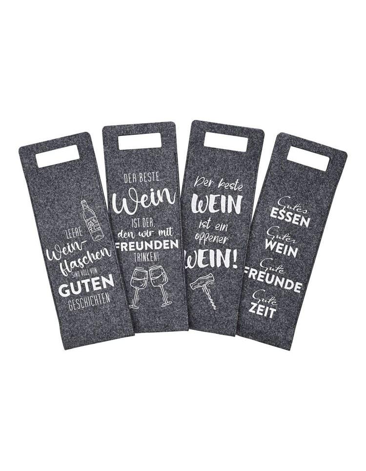 Hallmark Mehrzweck-Flaschentasche Im Kraft Icons Design - Mit Schwarzen Ripsband-Griffen Und Geschenkanhänger