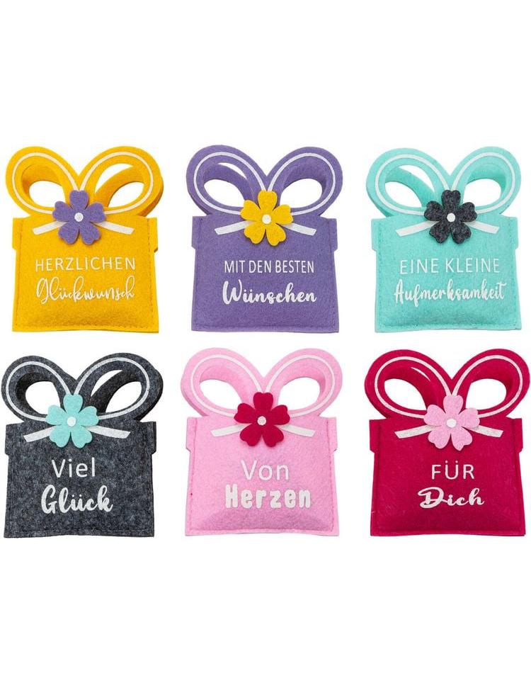 Geldgeschenk Tasche 6er-Set