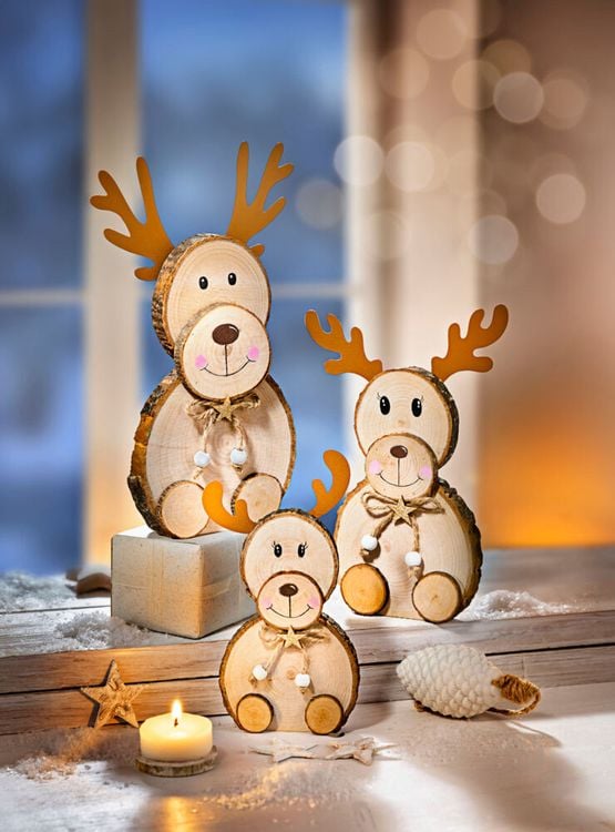 Deko-Rentiere "Familie Woldemar" 3er Set