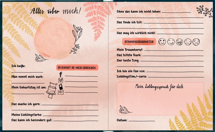 Freundebuch - Handlettering - Life is be