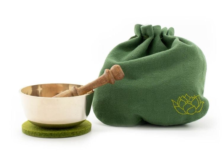 Klangschalen-Set im Beutel grün midi