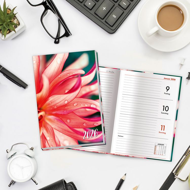 Trötsch Taschenkalender A6 Flowers 2025