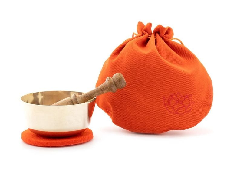 Klangschalen-Set im Beutel orange midi