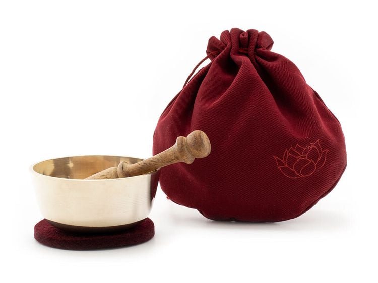Klangschalen-Set im Beutel rot midi