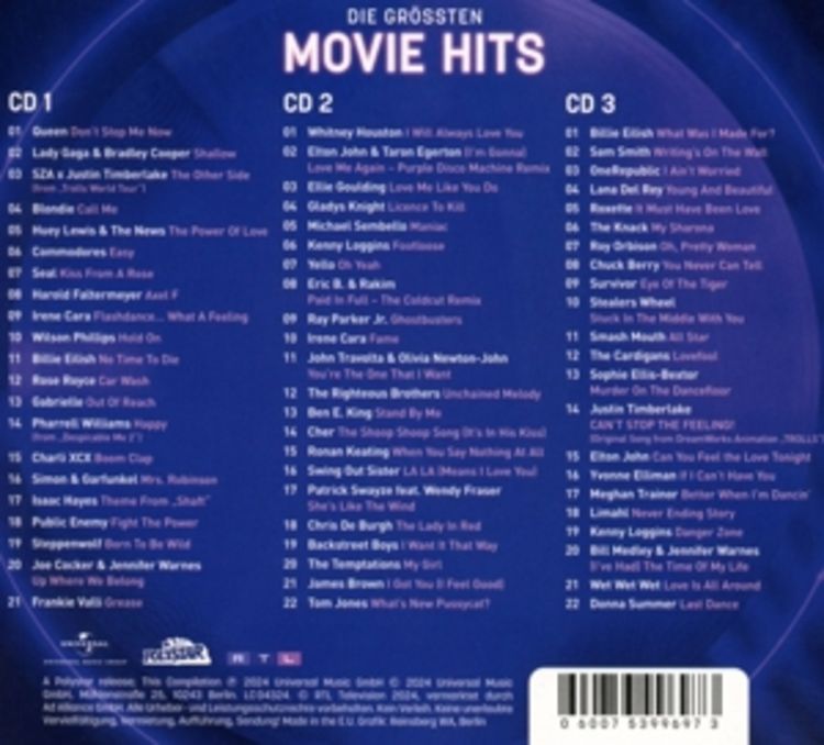 Die ultimative Chartshow - Die grössten Movie Hits (3 CDs)