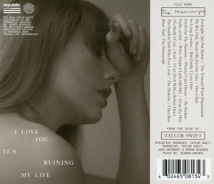 Swift T/The Tortured Poets Department CD