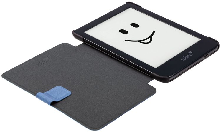 tolino shine 4, Schutztasche in Lederoptik (Farbe:blau)