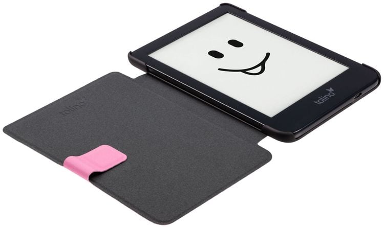 tolino shine 4, Schutztasche in Lederoptik (Farbe:floaty flamingo)