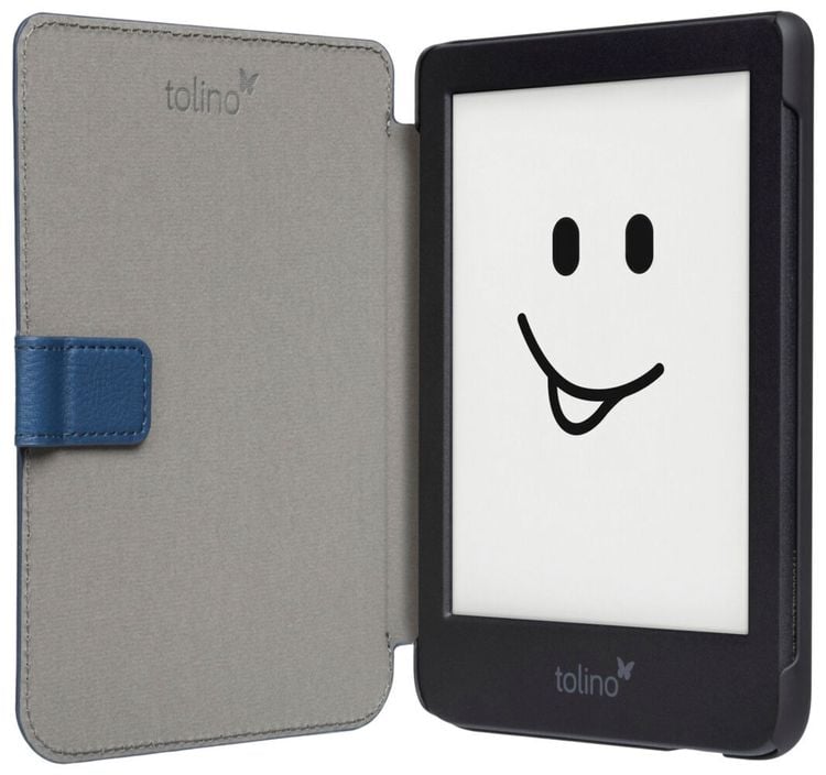 tolino shine/shine color, Schutztasche in Lederoptik (Farbe:blau)