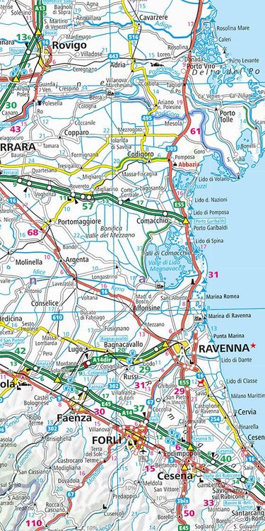 Hallwag Strassenkarte Italien Nord 1:650