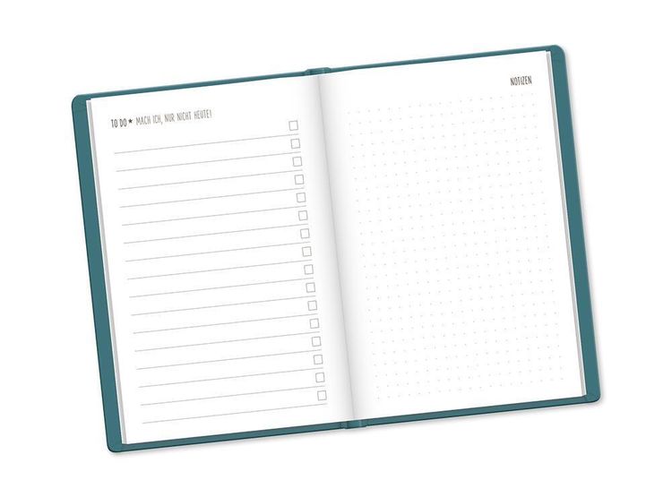 Terminplaner Lederlook 2024 Petrol