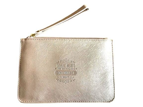 'Innere Werte' Clutch- und Kosmetiktasche
