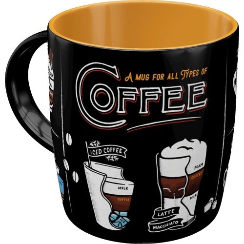 Nostalgic-Art Merchandising Tasse All Types of Coffee Mugs, 8.5x9, 330ml (330 ml, 1 x)