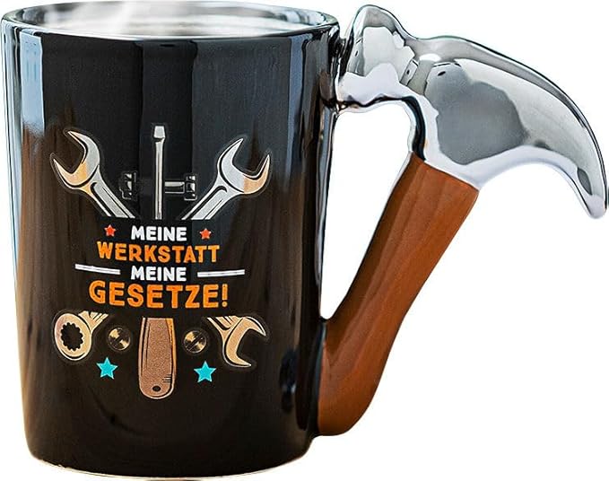 Henkelbecher "Hammer" mit Geschenkverpackung