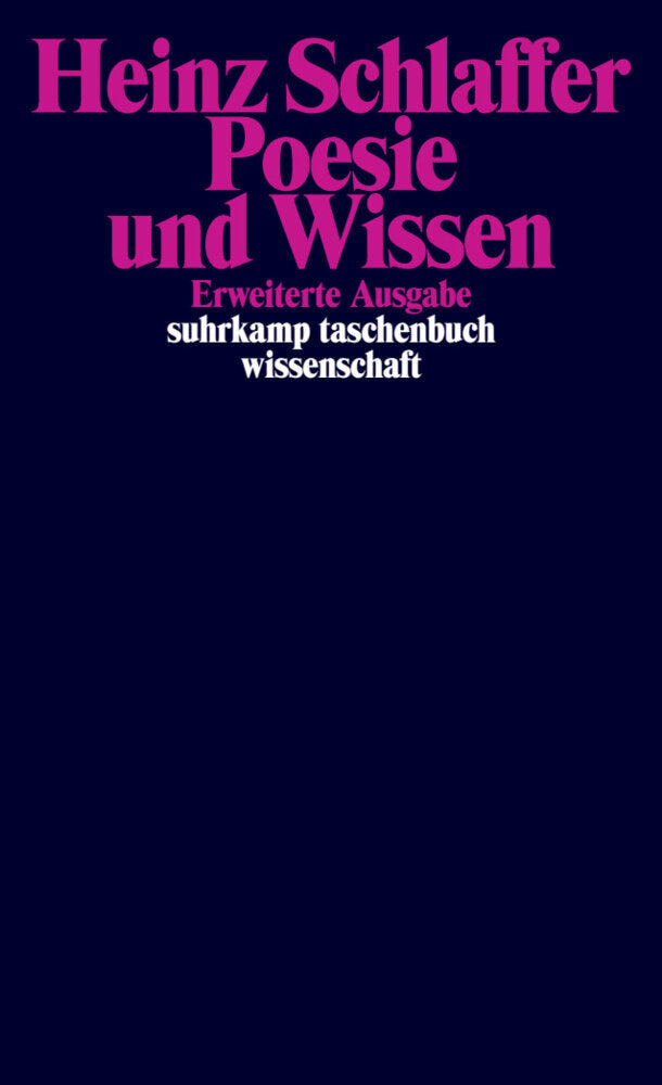 Poesie und Wissen (Heinz Schlaffer)