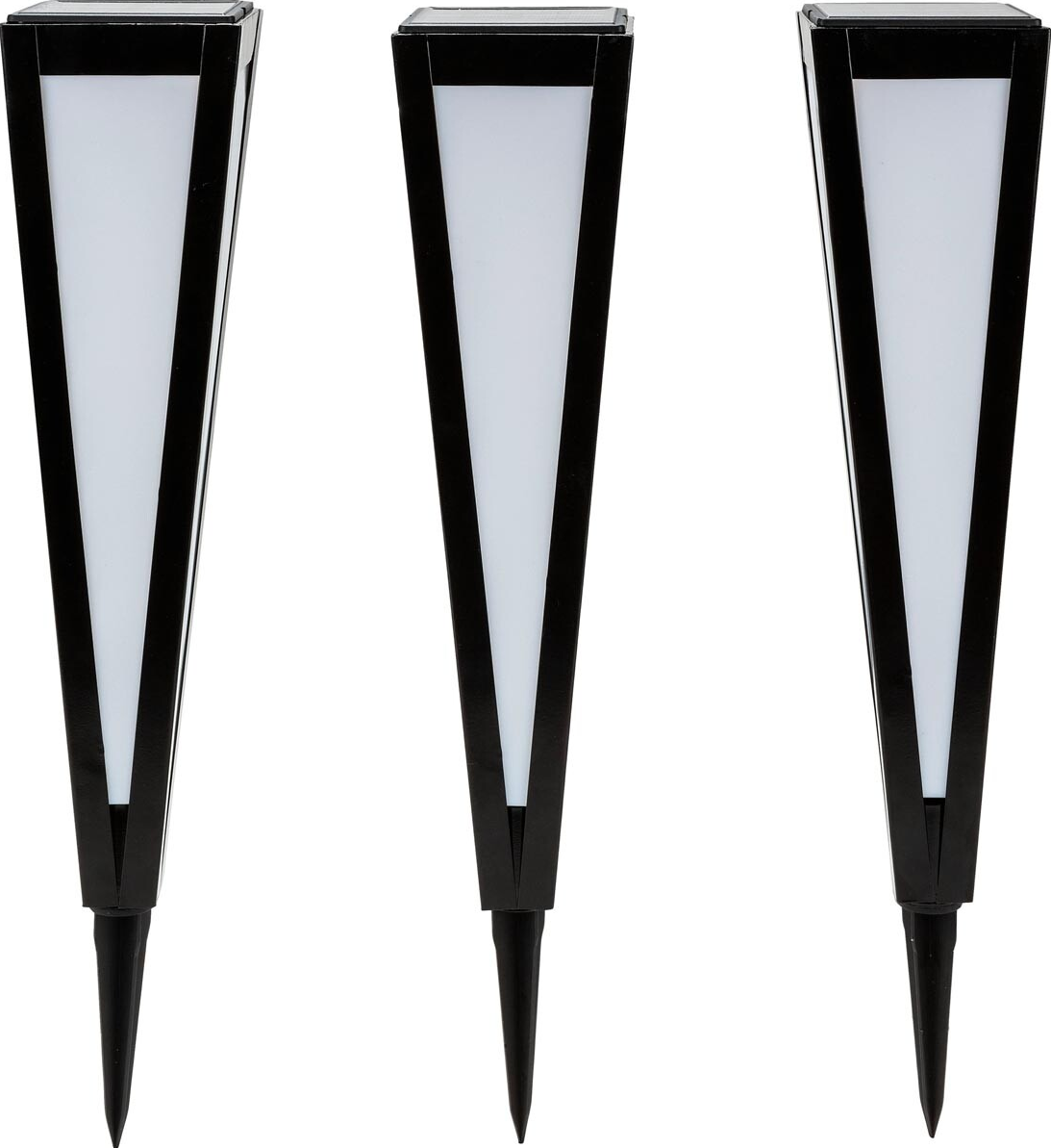 Solar-Gartenstecker Lichtdiamant 3er-Se