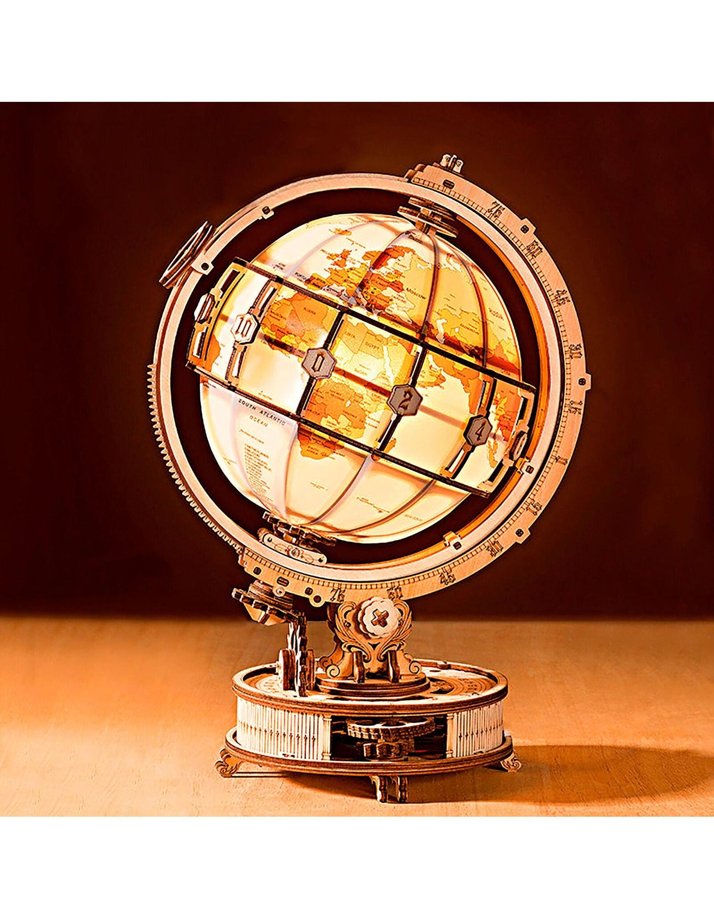 3D Holzpuzzle LED-Globus