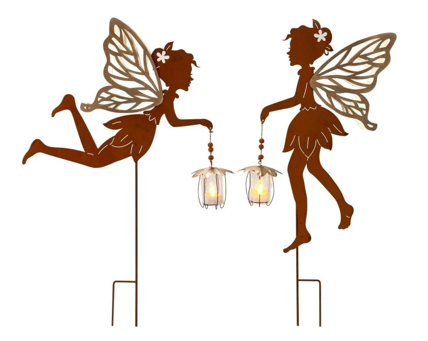 LED-Gartenstecker "Fee" 2er-Set