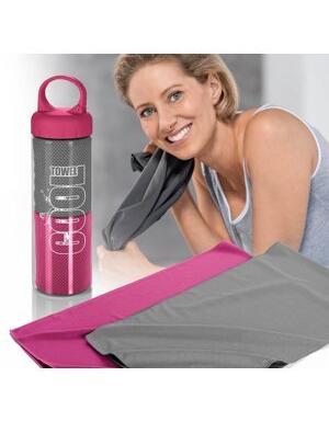 Orbisana Kühlhandtuch 2er Set, beere/grau