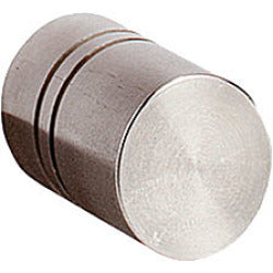 Möbelknopf rund gerillt 17 mm Edelstahl