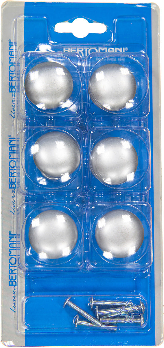 Möbelknopf 25 mm "Multipack à 6 Stk." Zinkdruckguss vrnickelt