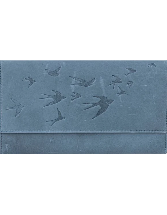 HJP Geldbörse Damen Schwalbe, rauchblau
