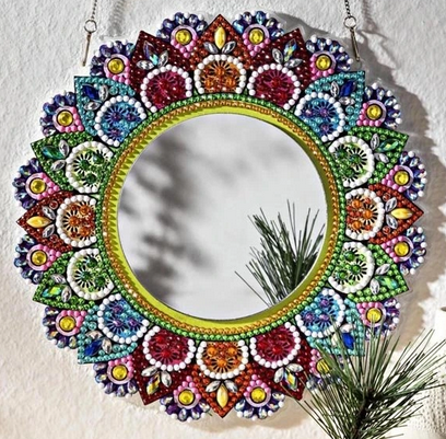 Diamond Painting DIY Wandspiegel Ø 19 cm