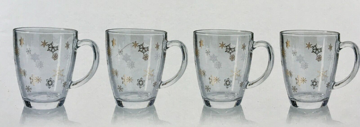 Teegläser Schneeflöckchen 4er Set
