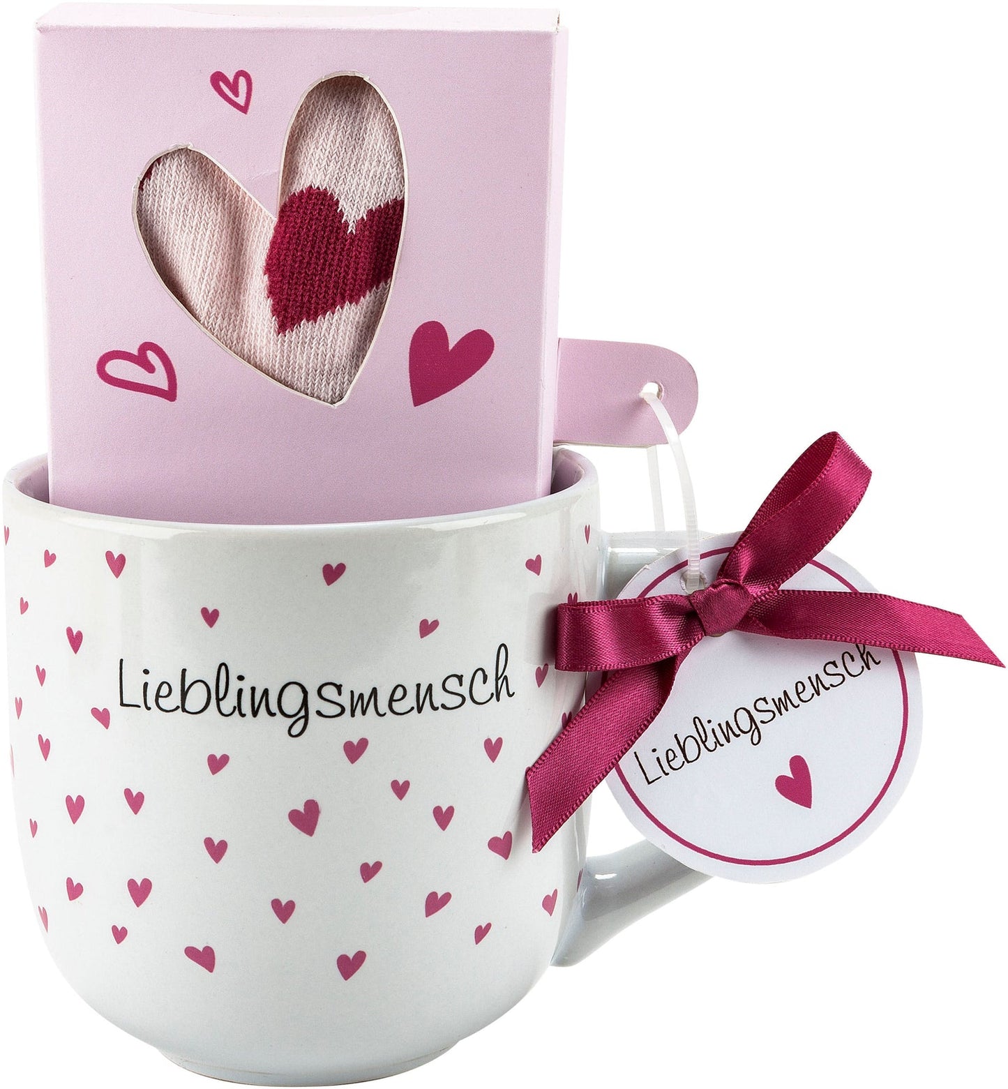 Geschenkset Tasse mit Socken "Love"