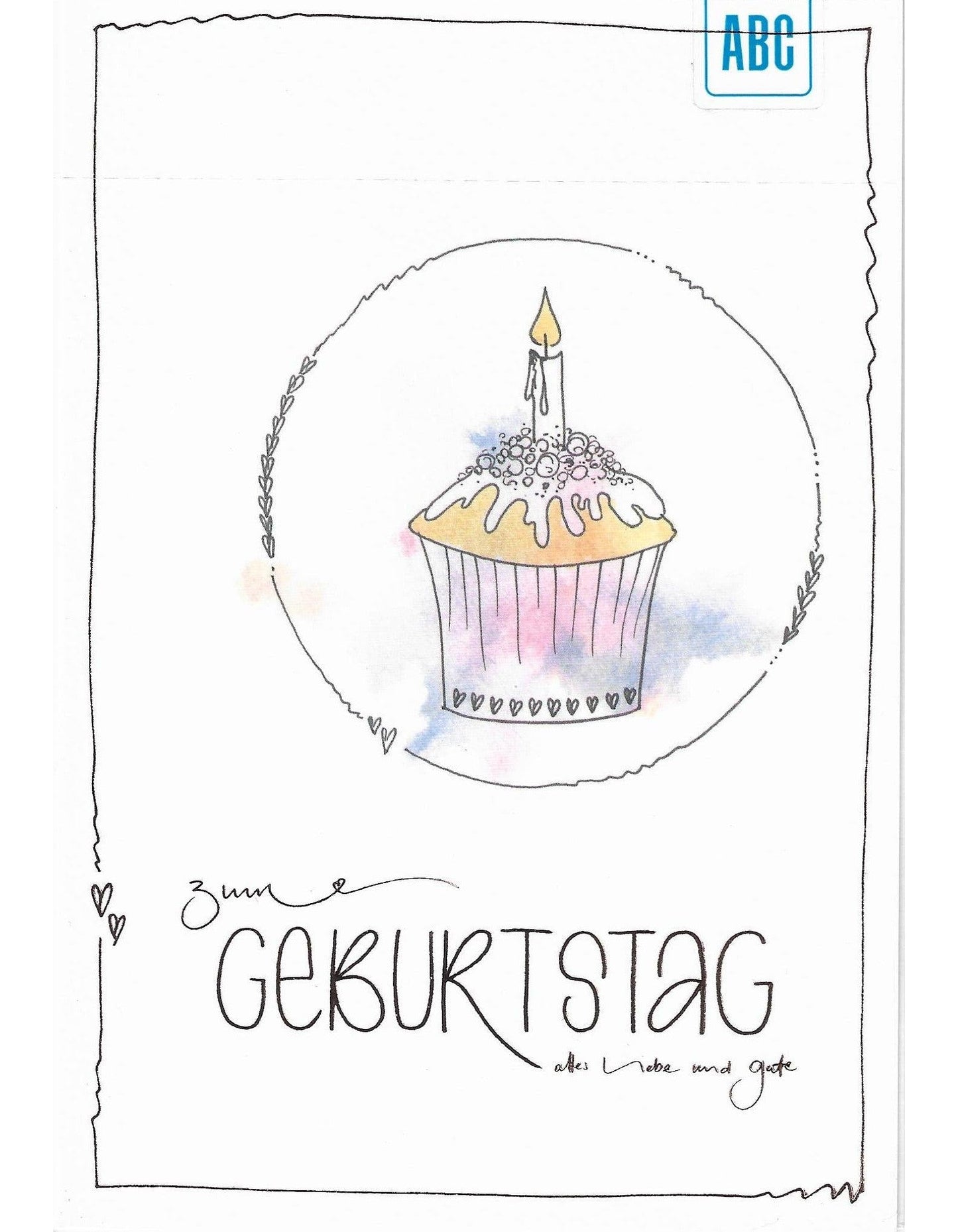 Glückwunschkarte "Zum Geburtstag alles liebe und gute" B6