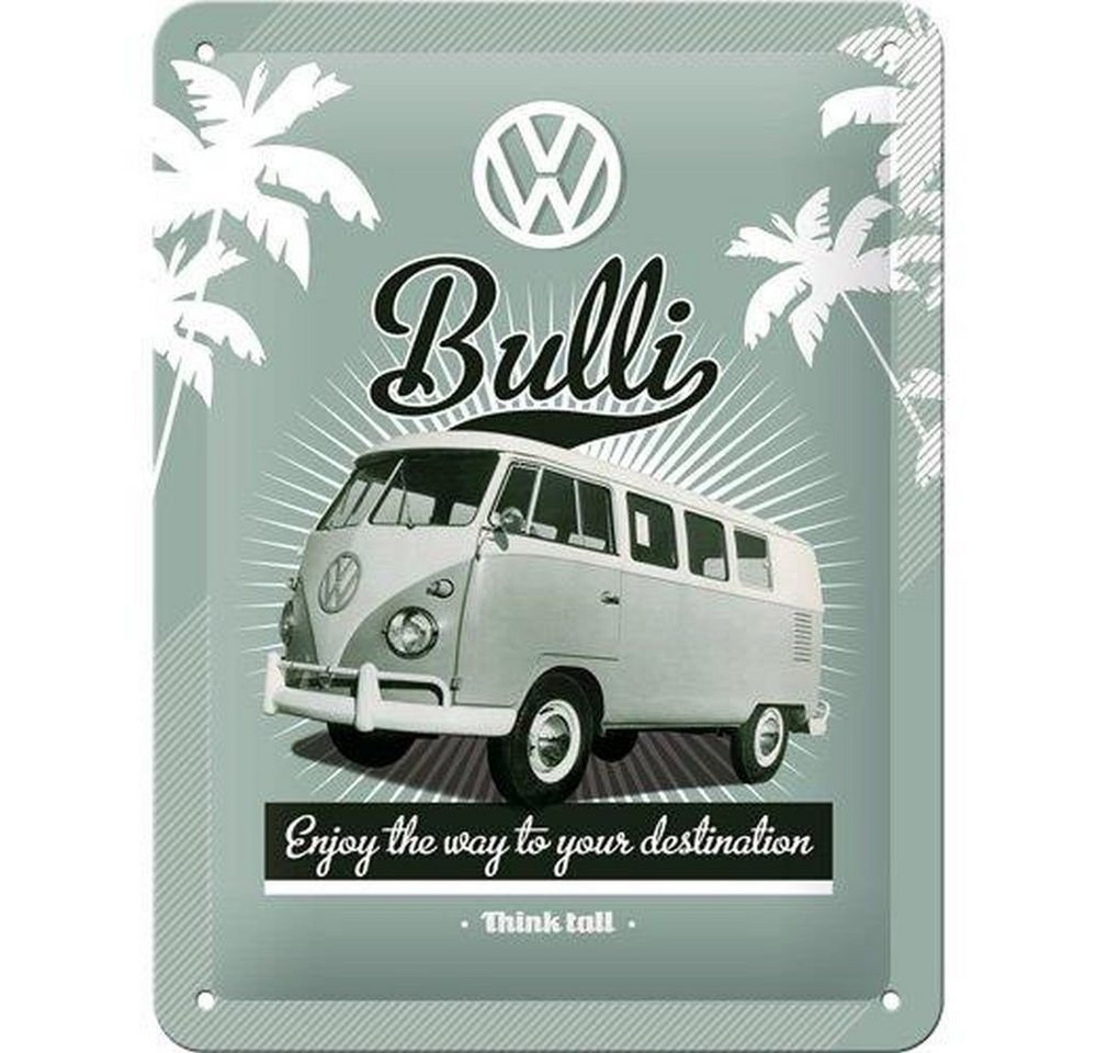 Blechschild 15x20. VW Retro Bulli