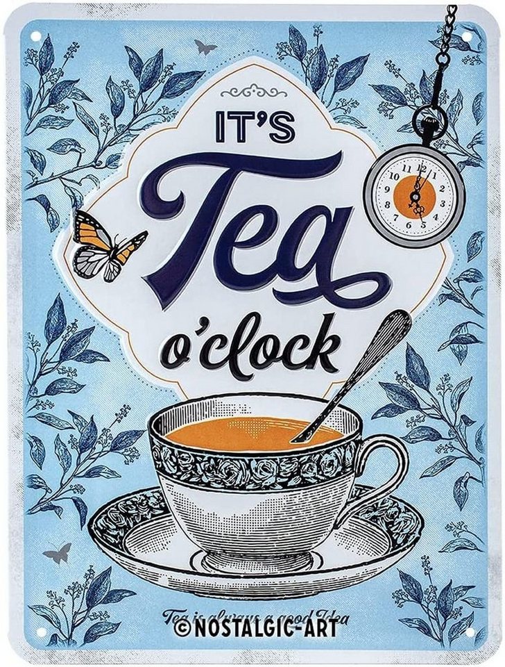 Blechschild 15x20. It's Tea O'Clock