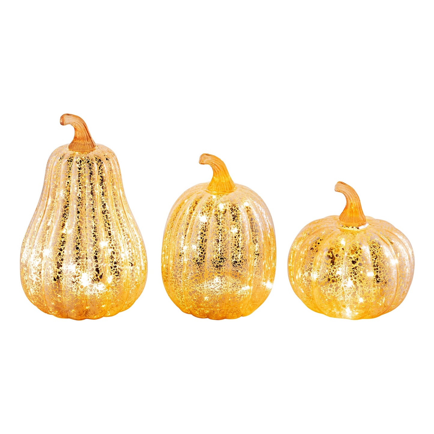 LED-Stimmungsleuchten "Kürbis" 3er-Set