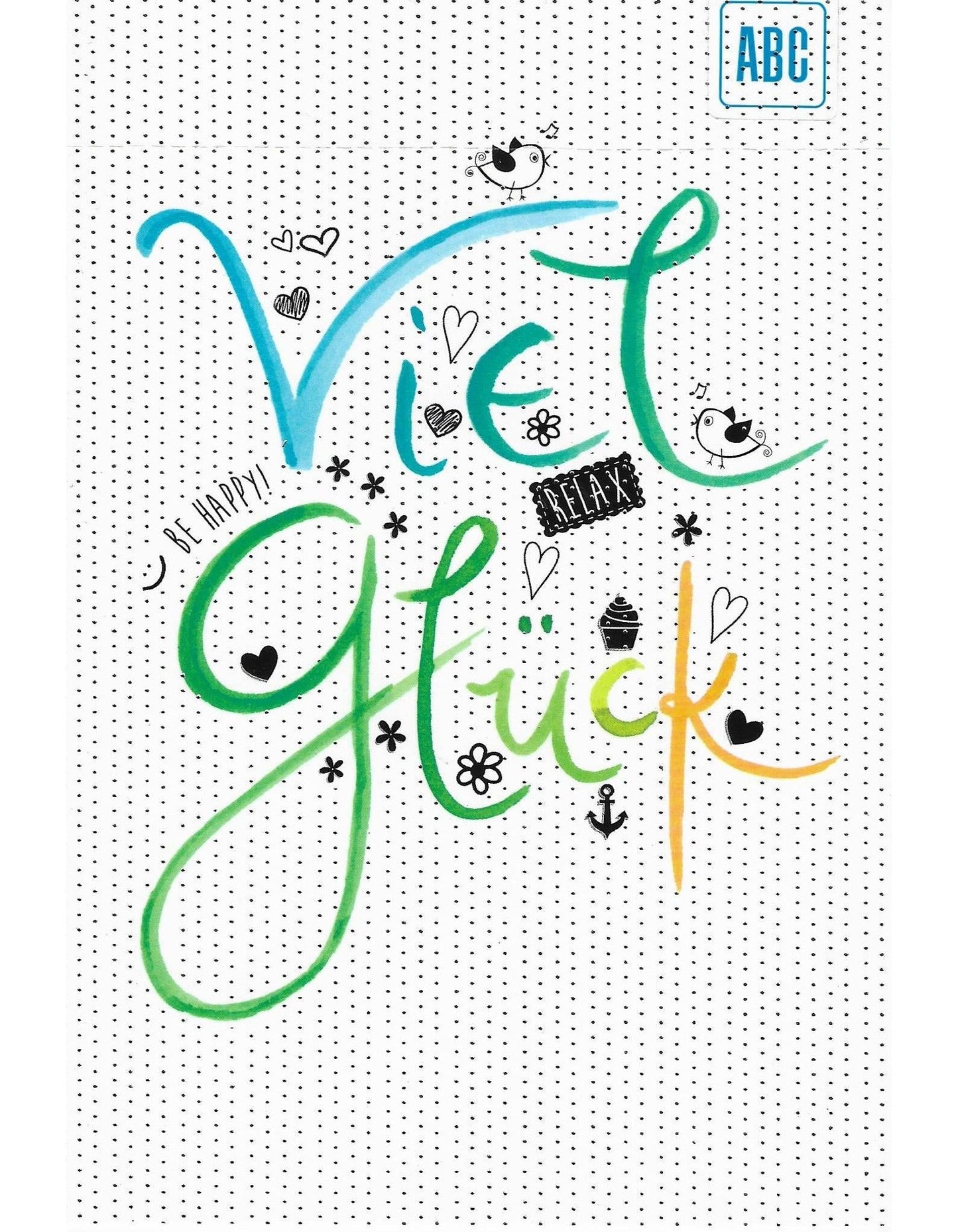 Glückwunschkarte "Viel Glück" B6