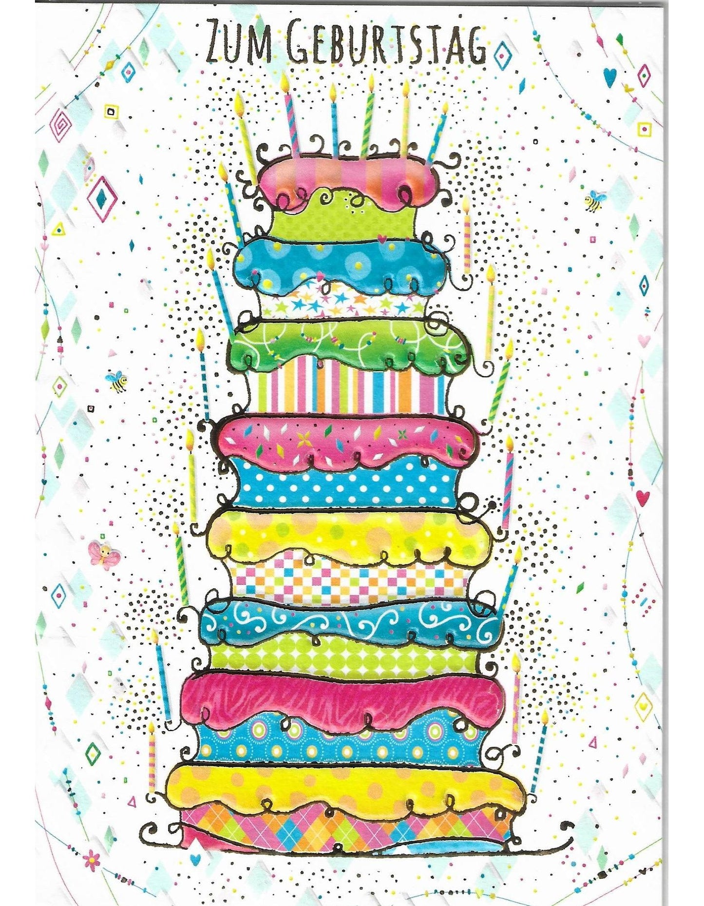 Glückwunschkarte "zum Geburtstag" B6