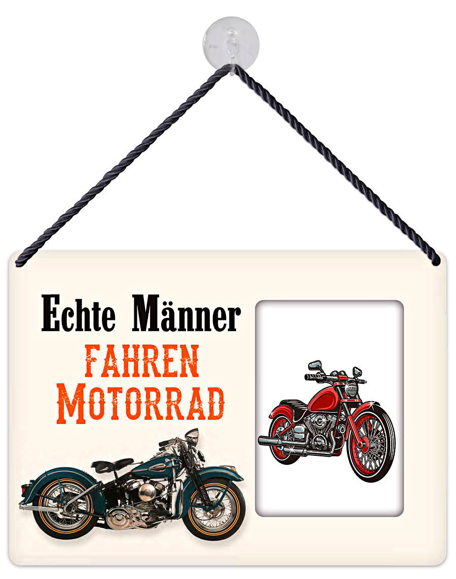Motorradschild mit Bilderrahmen
