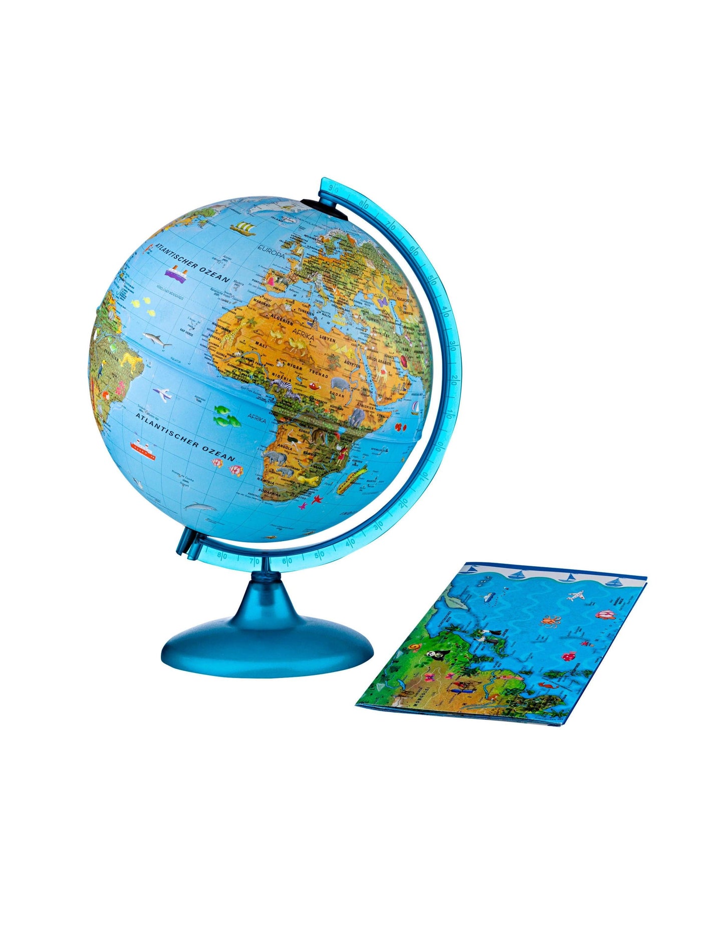 Kinderglobus mit 25cm Durchmesser plus Weltkarte
